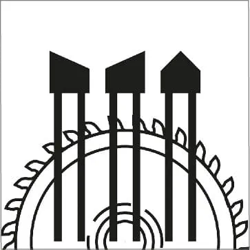 Hammasmuodot - Vuoropuolisesti viistetty hammas - teräväkärkinen hammas 