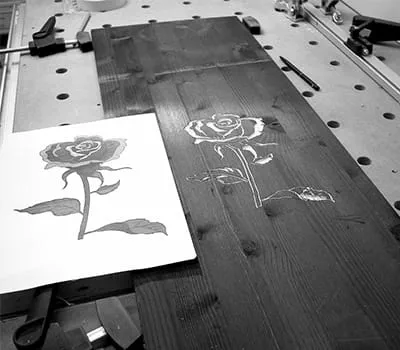 Kukkakuvion jyrsiminen