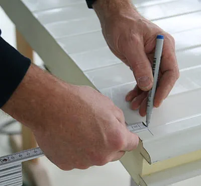 Sahausreunan merkitseminen