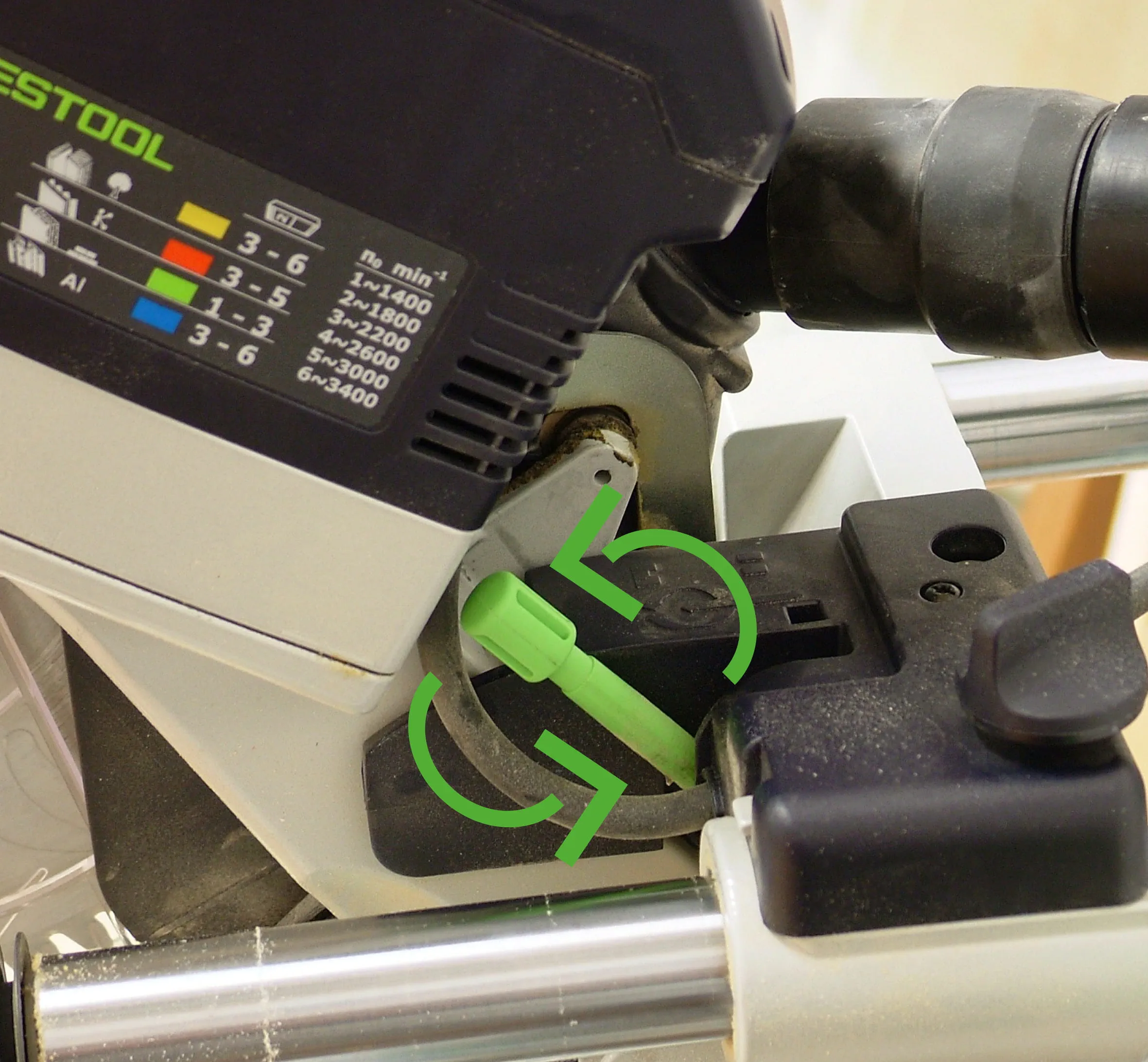 Katkaisusyvyyden rajoittimen säätäminen