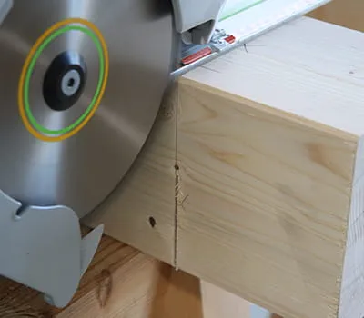 Parrun kääntäminen ja toisen sahauksen suorittaminen