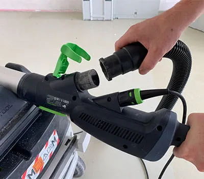 PLANEX-hiomakoneen ja järjestelmäimurin keskinäinen parikytkentä