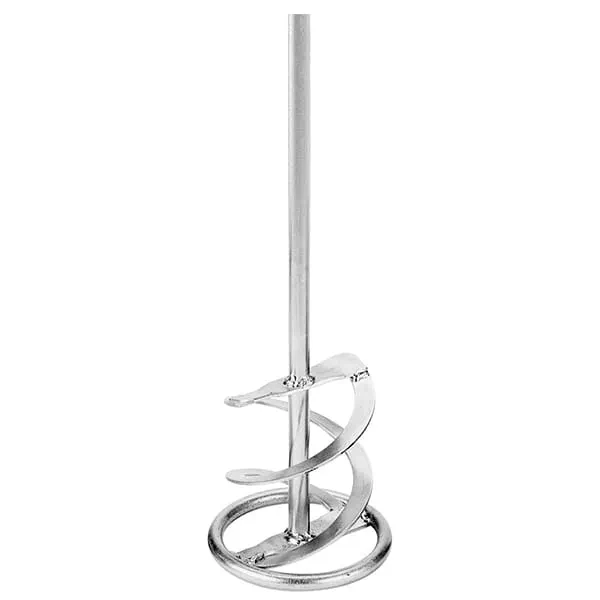 Right-handed spiral agitator HS2: for tough mixing materials; tile adhesives, grout, adhesive mortar, ready-mixed plaster, screed.